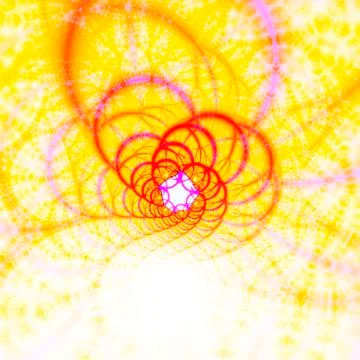 Yellow and red patterns, artwork Illustrazione stock