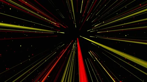 Yellow and red rays of light on the background starry sky. Stock Footage 196989348