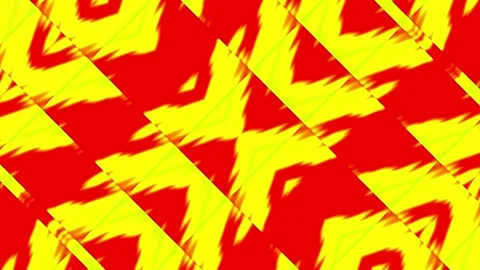 Yellow and red repeat pattern kaleidoscope animation Stock Footage 208618511
