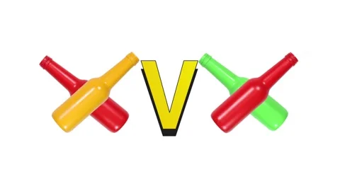 Yellow and Red Team Vs Red and Green Team Flippable Stop Motion Animation Stock Footage 160071621