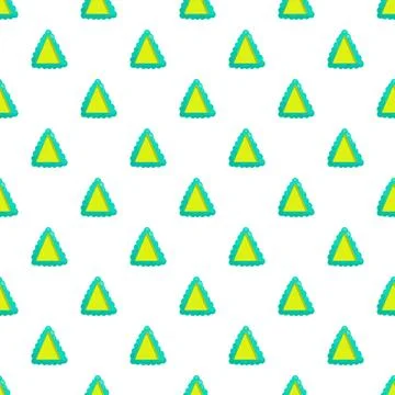 Yellow and teal triangle geometric seamless pattern Stock Illustration