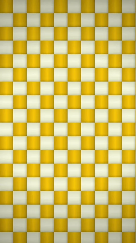 Yellow and White Chessboard Pattern Background, Abstract Geometric Texture Stock Footage 347695038