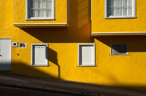 Yellow and White Composition Stock Photos