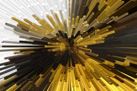 Yellow And White Extrude Effect Background Illustrazione stock