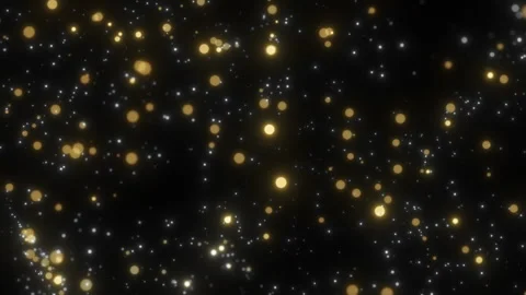 Yellow and white particles falling with a swirl Stock-Footage 255380516