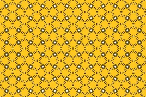 A yellow and white patterned background with a black and white dot pattern Stock Illustration