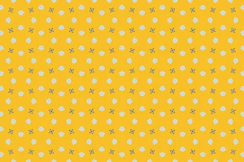 A yellow and white patterned background with black and white dots Illustrazione stock