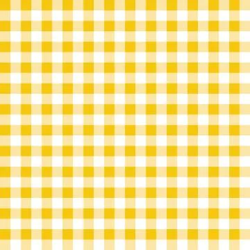 Yellow and white plaid vector background. Seamless repeat checkered pattern. Stock Illustration