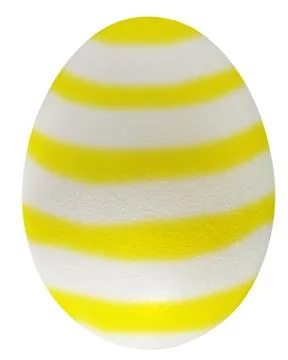 Yellow And White Stripes Easter Egg Stock Illustration