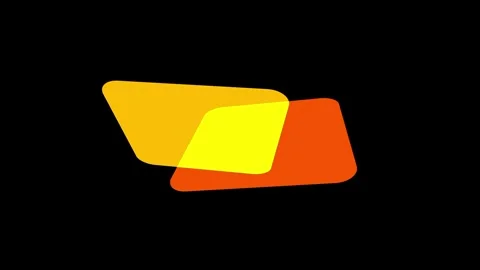 Yellow Angular Origami Shape Art Stock Footage 335592081