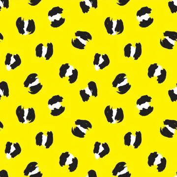 Yellow Animal Leopard Seamless Pattern Background Stock Illustration