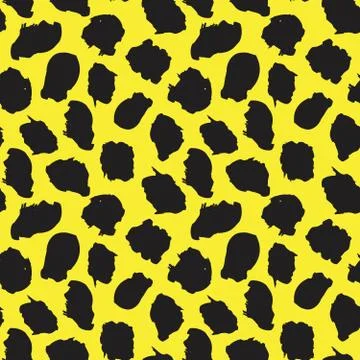 Yellow Animal Leopard Seamless Pattern Background Stock Illustration