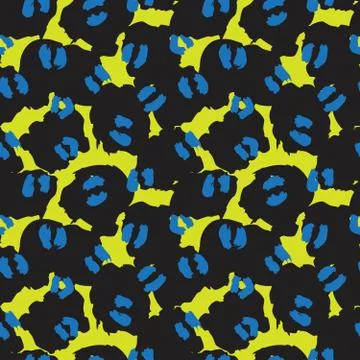 Yellow Animal Leopard Seamless Pattern Background Stock Illustration