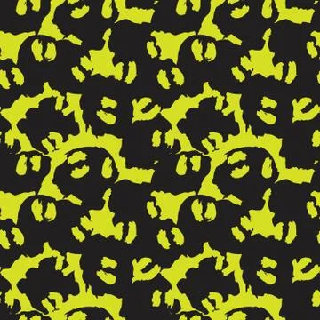 Yellow Animal Leopard Seamless Pattern Background Stock Illustration