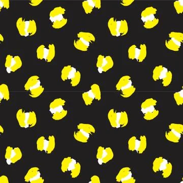 Yellow Animal Leopard Seamless Pattern Background 스톡 일러스트