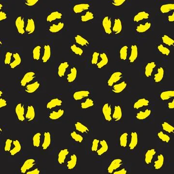 Yellow Animal Leopard Seamless Pattern Background イラスト素材