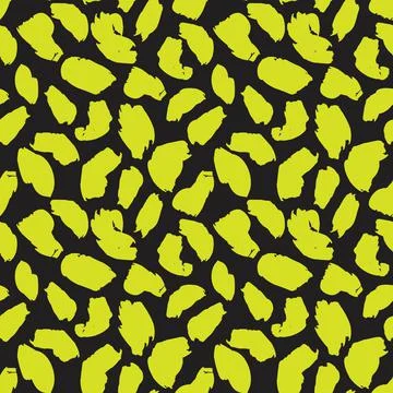 Yellow Animal Leopard Seamless Pattern Background Stock Illustration