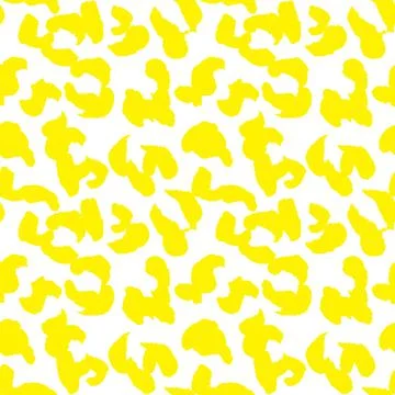 Yellow Animal Leopard Seamless Pattern Background Stock Illustration