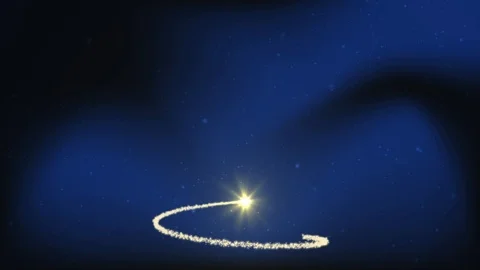 Yellow Animated Christmas tree with falling snow. Stock Footage 98156745