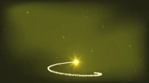 Yellow Animated Christmas tree with falling snow. Stock Footage 98156787