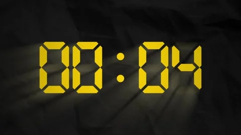Yellow Animated Stopwatch Countdown 10 Seconds to 0 Seconds Isolated on Vin.. 스톡 동영상 326630086