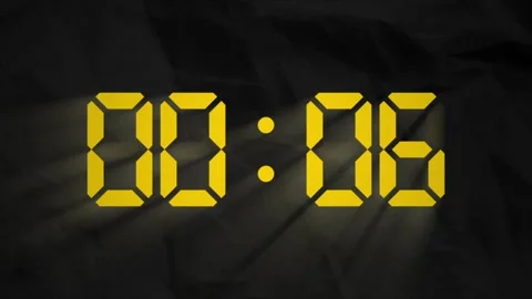 Yellow Animated Stopwatch Countup 20 Seconds to 0 Seconds Isolated on Vinta.. Stock Footage 326630992