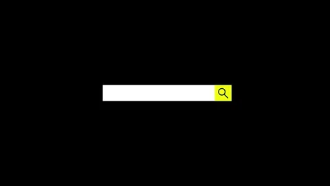 Yellow Animation of a web search. Appearance of search bar popping up from .. Stock Footage 306751968