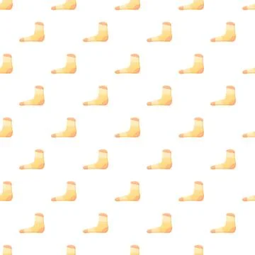 Yellow ankle socks seamless repeating pattern illustration Stock Illustration