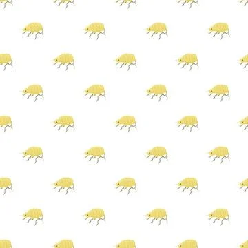 Yellow aphid insects seamless vector pattern Stock Illustration