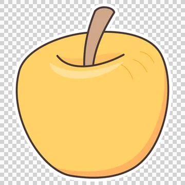 Yellow apple Stock Illustration