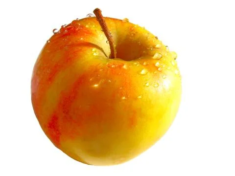 Yellow apple isolated Stock Photos