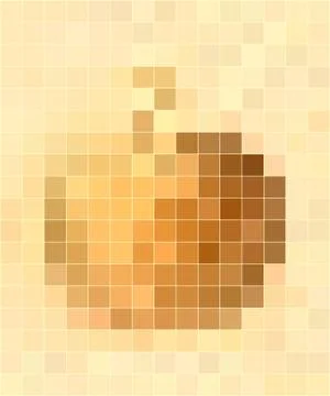 Yellow apple mosaic background Illustrazione stock