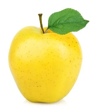 Yellow apple one Stock Photos