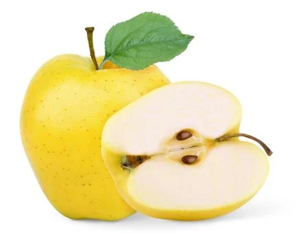 Yellow apple Stock Photos