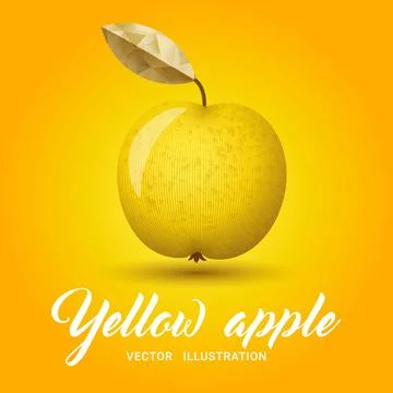 Yellow Apple vector illustration Stock Illustration