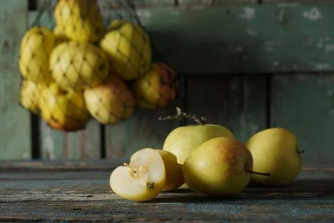 Yellow apples Stock Photos