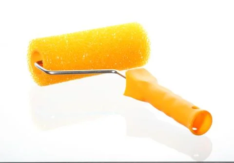 Yellow applicator roll Foto stock