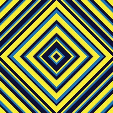 Yellow Argyle Diagonal Stripes seamless pattern background - Stock Illustration