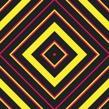 Yellow Argyle Diagonal Stripes seamless pattern background Stock Illustration
