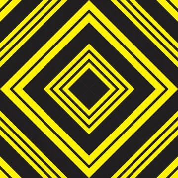 Yellow Argyle Diagonal Stripes seamless pattern background Stock Illustration