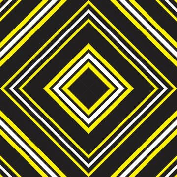 Yellow Argyle Diagonal Stripes seamless pattern background Stock Illustration
