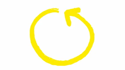 Yellow arrow 3 white Stock Footage 182330408