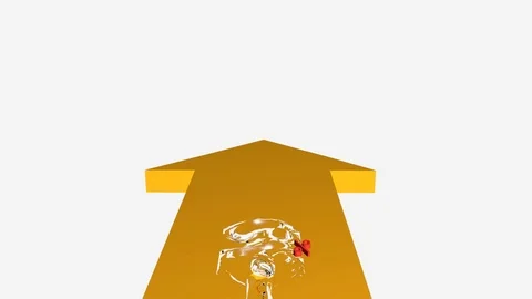 Yellow arrow Stock Footage 77192627