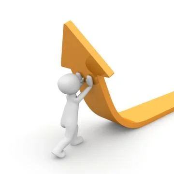 Yellow arrow Stock Illustration