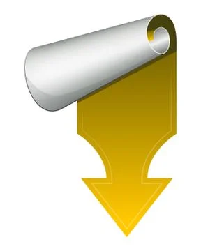 Yellow arrow Stock Illustration
