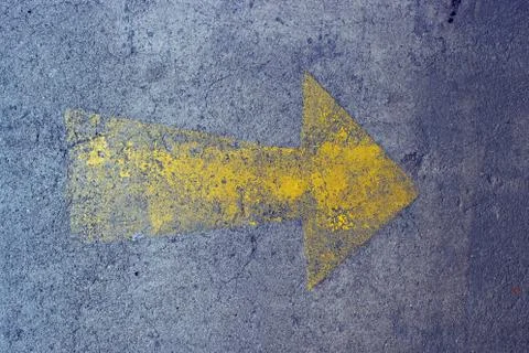 Yellow arrow Stock Photos