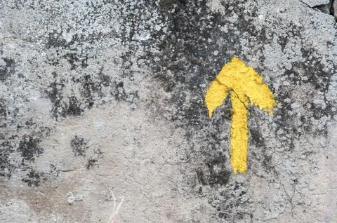 Yellow arrow Stock Photos