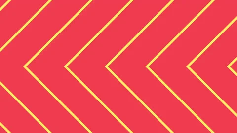 Yellow arrow on red background Stock Footage 151098839