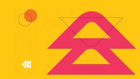 Yellow Arrows Abstract Background Stock Illustration