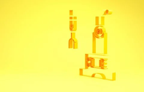 Yellow Assembly line icon isolated on yellow background. Automatic production Illustrazione stock